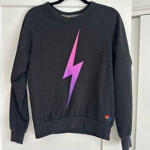 Aviator Nation Ombre Bolt Graphic Sweatshirt - size XS